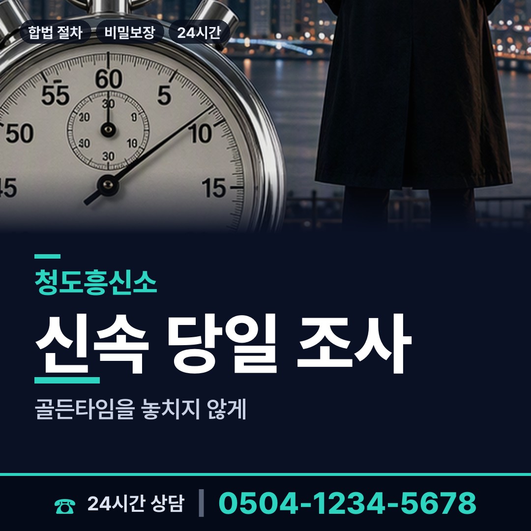 청도 화양읍 신속조사 상담 안내